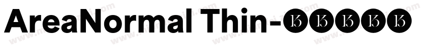 AreaNormal Thin字体转换